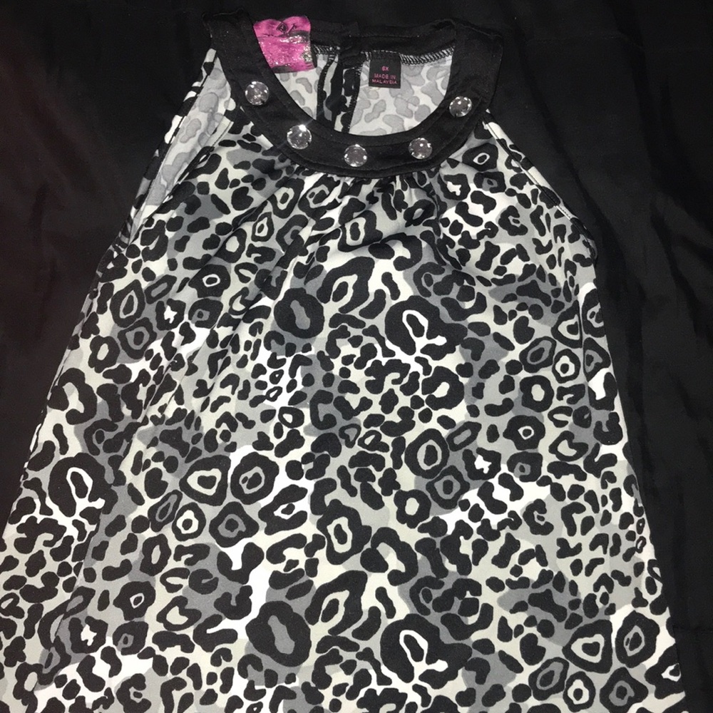 Black Cheetah Print Dress